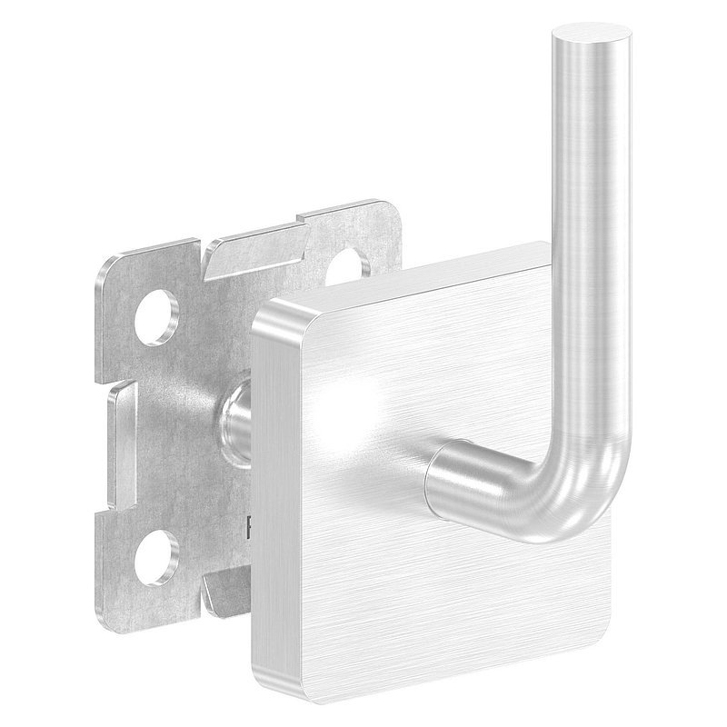 handrail bracket for welding + cover rosette (round and bracket welded), AISI304