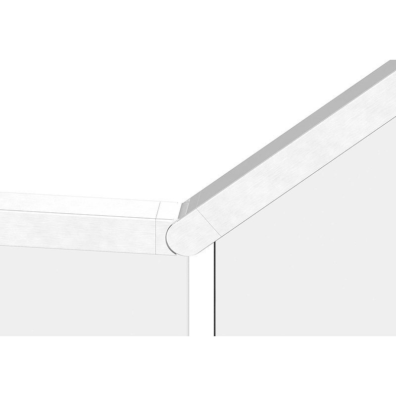 Flexible connector for 40x40mm square groove, AISI316