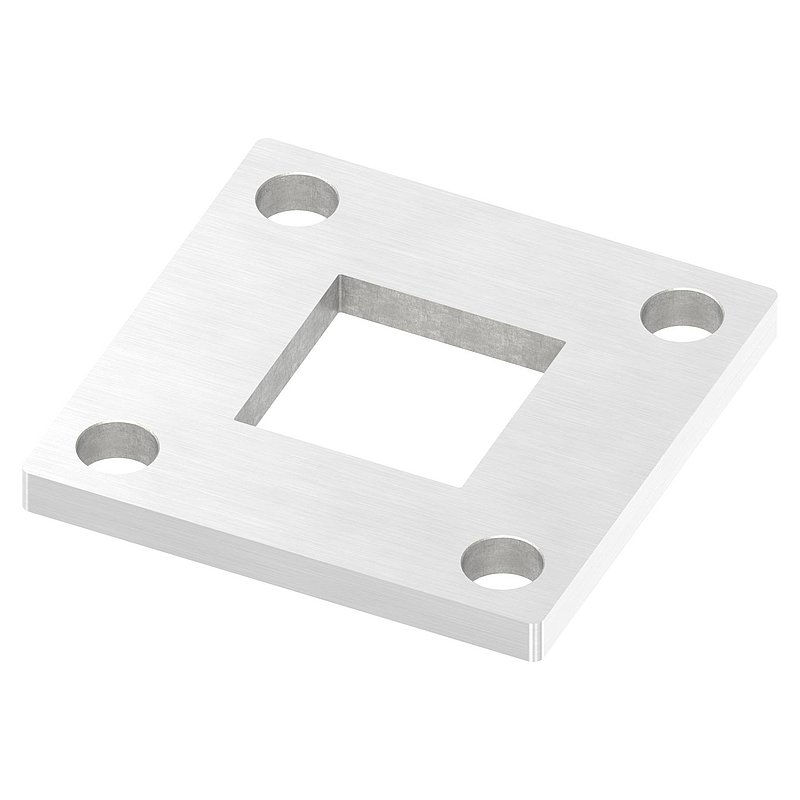 Anchor plate, 92x92x8mm, with longitudinal grinding, AISI304