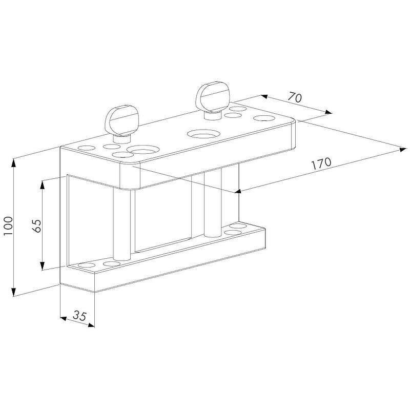 Bohrschablone für Locinox-Schlösser und Anschläge