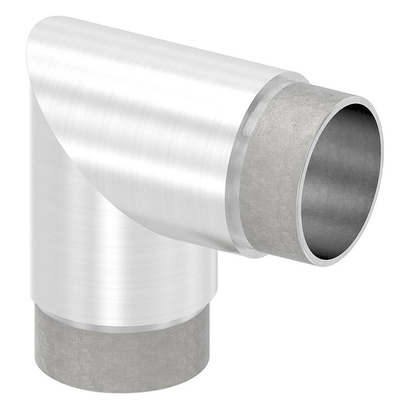 Eckstück 90°, für Rohr 48,3x2,0mm, V2A
