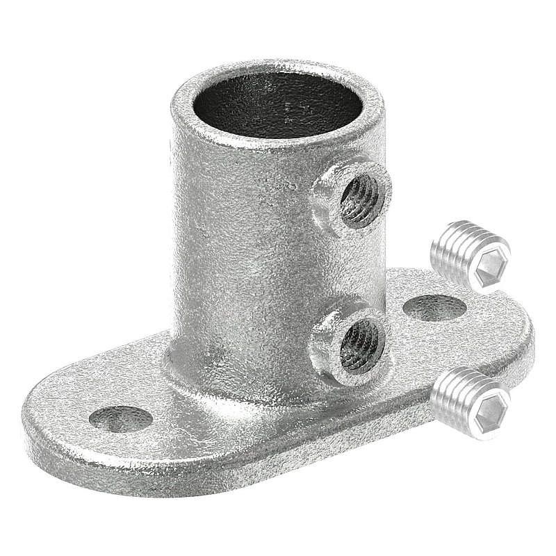 Wall bracket with 2 holes, for pipe Ø 33.7mm_x005F