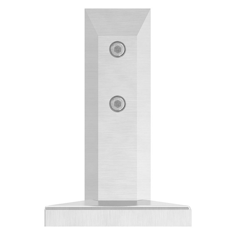 Pince à verre fixées au sol angulaire, pour verre ép. 12 - 12,76mm, V4A