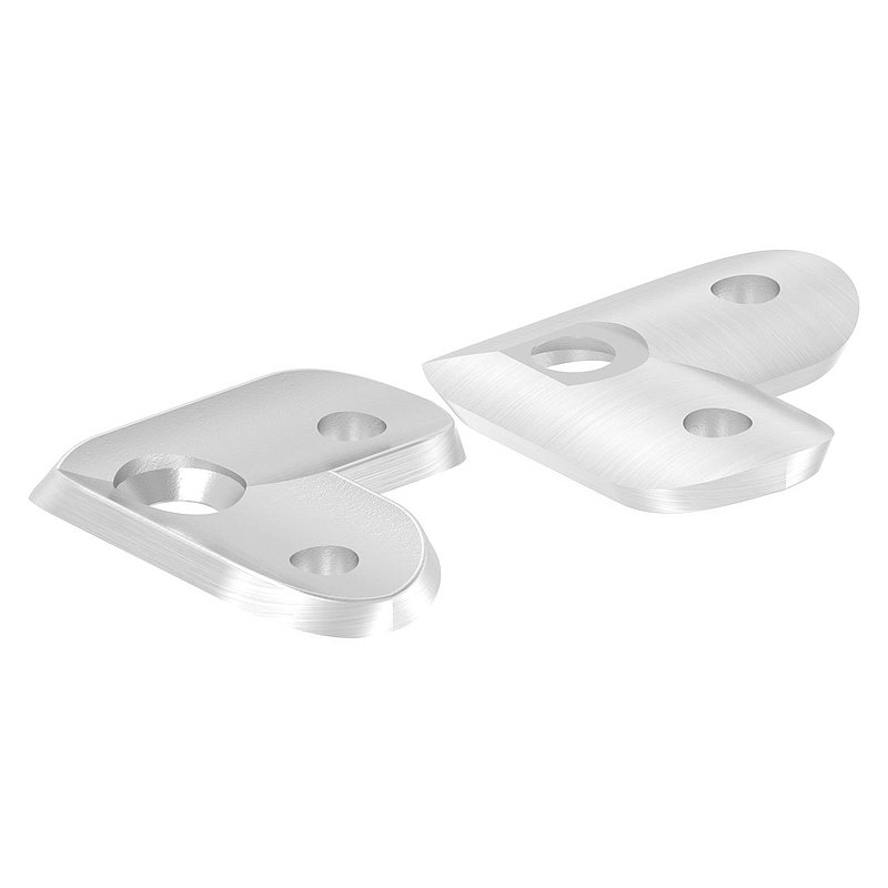 Handlaufanschlussplatte 90°, 42,4mm, V2A