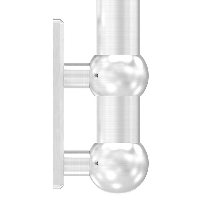 Wall mounting for railing posts 42.4 mm, AISI304