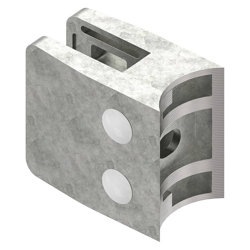Pince à verre modèle 14, jonction: 42,4mm, zinc brut