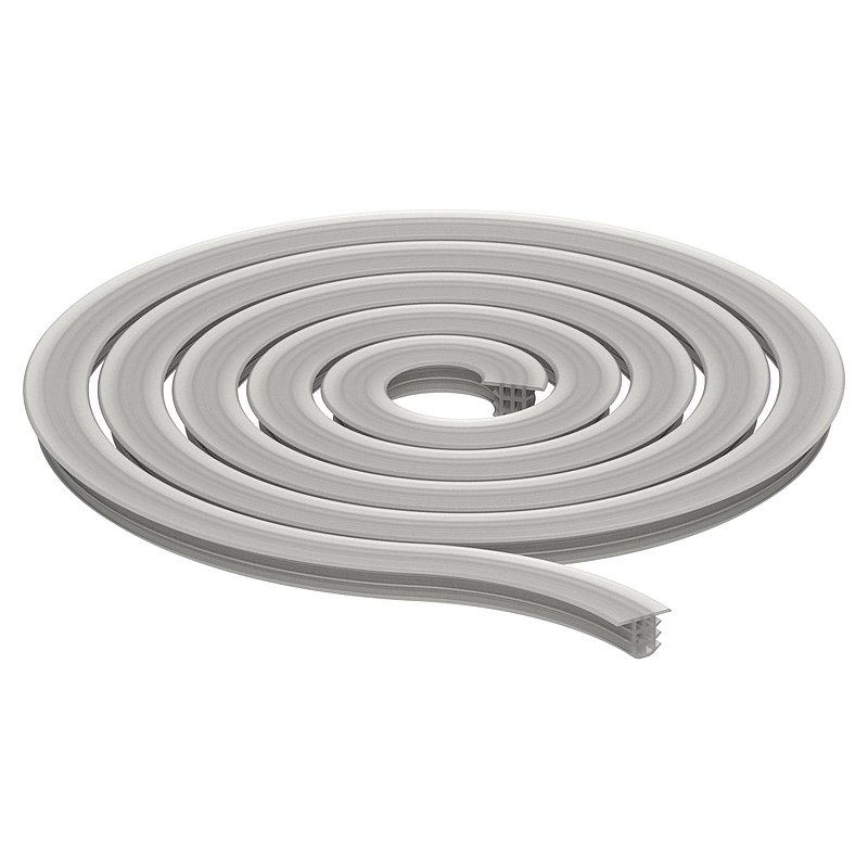 Joint intermédiaire en silicone transparent, pour verres, L: 3000mm