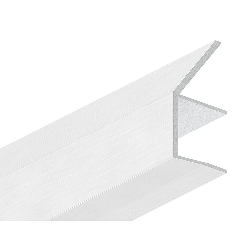 Regenrinne für Vordächer, Glas 17,52mm, L=2000mm, E4/EV1