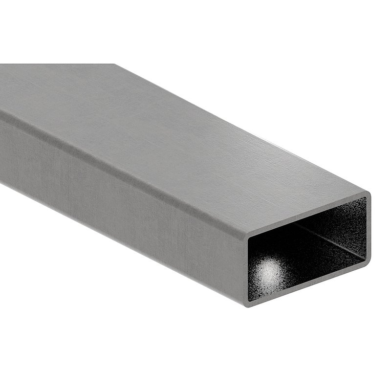 Rectangular tube S235JR, 80x40x3mm, L: 6000mm
