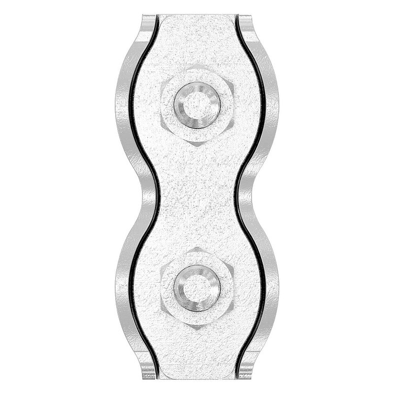 Duplexklemmen für Seil 4mm, V4A
