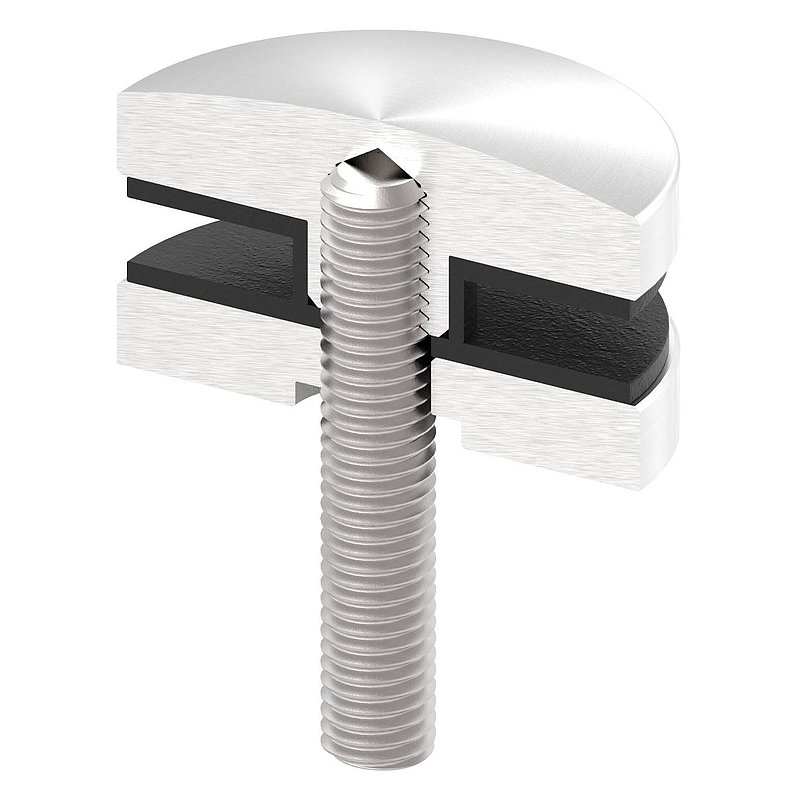 Upper part for 52mm glass point holder, AISI304