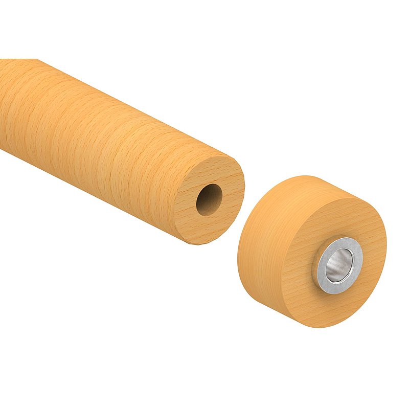 Gabarit de perçage pour main courante en bois Ø 42,4mm pour chevilles Ø 15 mm