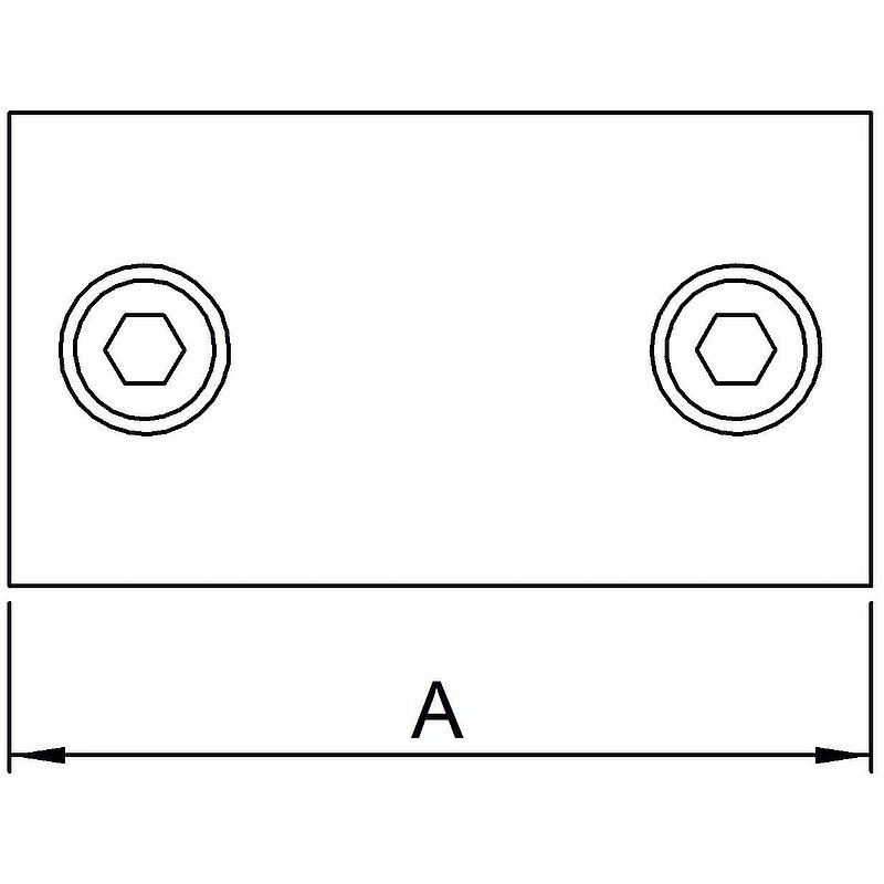 Verbinder, gerade, für Rohr Ø 26,9mm