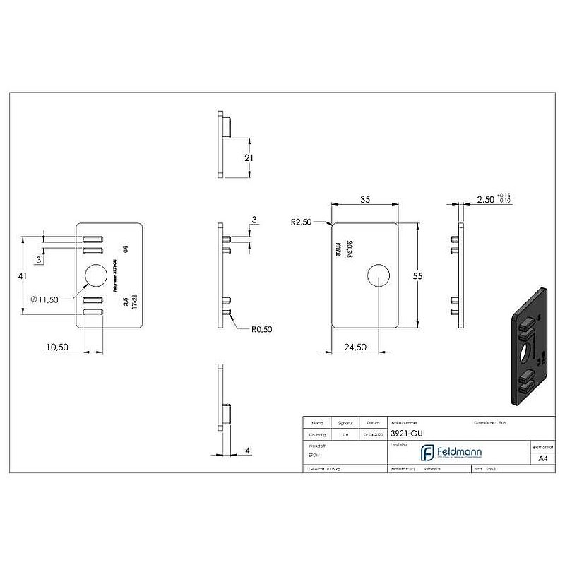 Gummi für Mod. 39 - für VSG 20,76mm