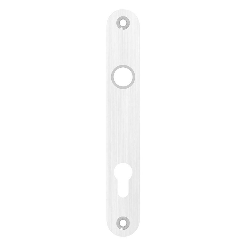 Plaque longue adaptée aux serrures à encastrer, 32x220x6mm, V2A