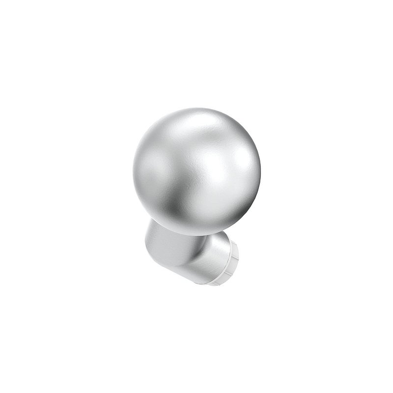 Poignée de porte boule fixe coudée