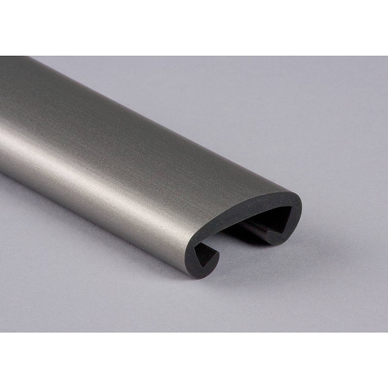 Kunststoffhandlauf für 35x8mm, graualuminium