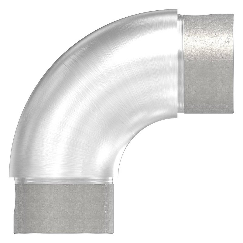 Tube coudé à 90°, réglable, pour tube Ø 48,3x2,0mm, V2A