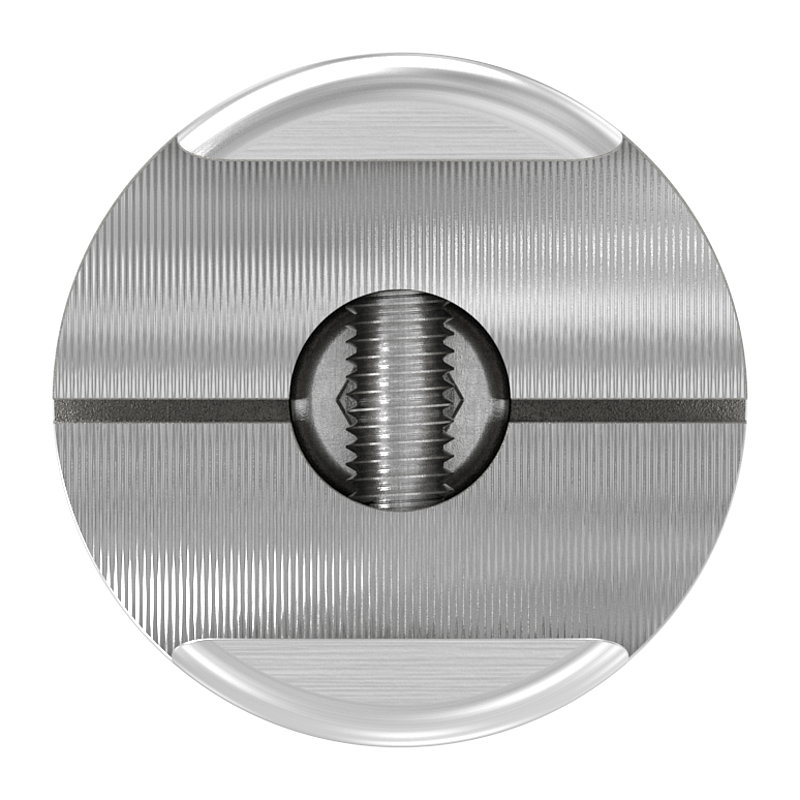 Holder for round clamping profile 27mm Connection: 42.4mm, AISI304