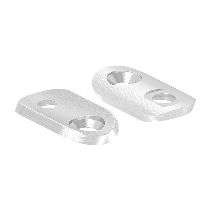 End-Handlaufanschlussplatte für Rohr 42,4mm, V2A