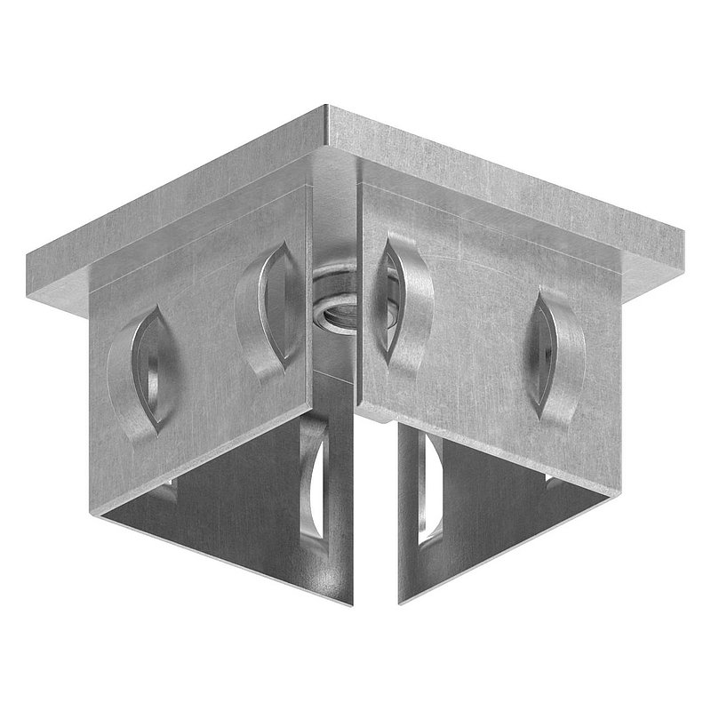 Steel end cap, for square tube 50x50mm