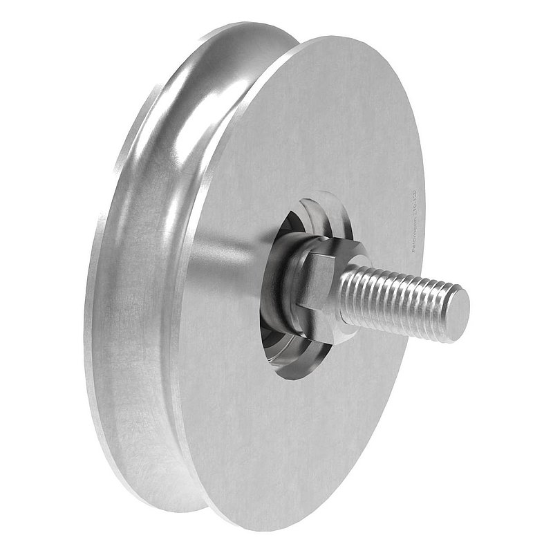 Schiebetorrolle mit rund. Rille