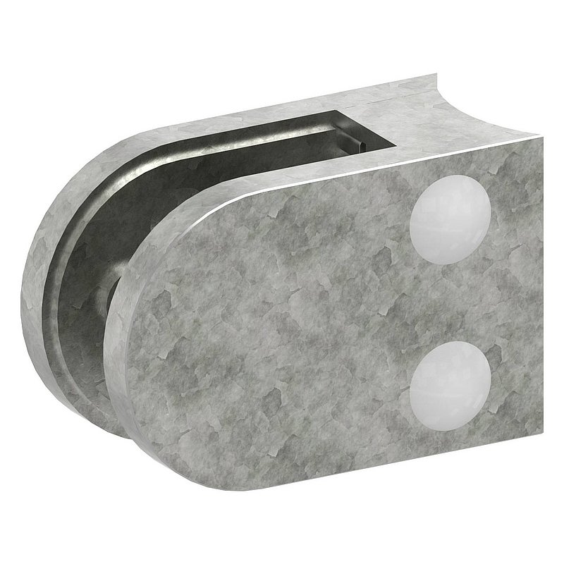 Glasklemme Mod. 33, Anschluss: 48,3mm, in Zink roh