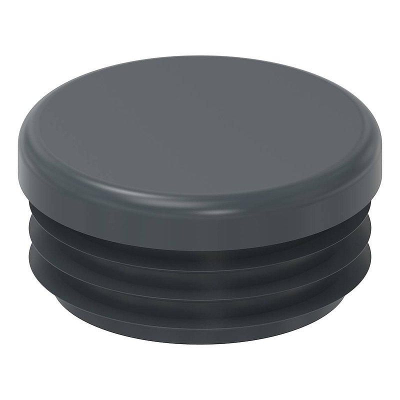 Kunststoffkappe für Rundrohr 33,7mm, RAL 7016