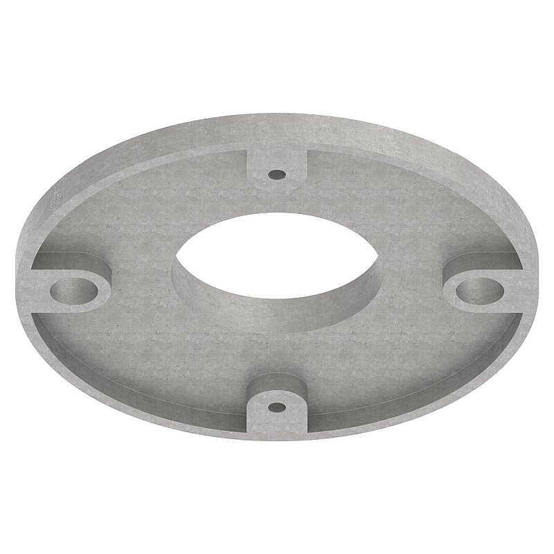 Anchor plate, Ø 120x8mm, raw, AISI304