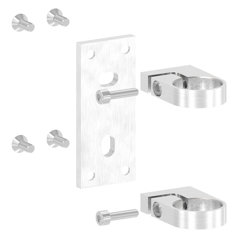 Wandbefestigung für Geländerpfosten 42,4mm, V2A