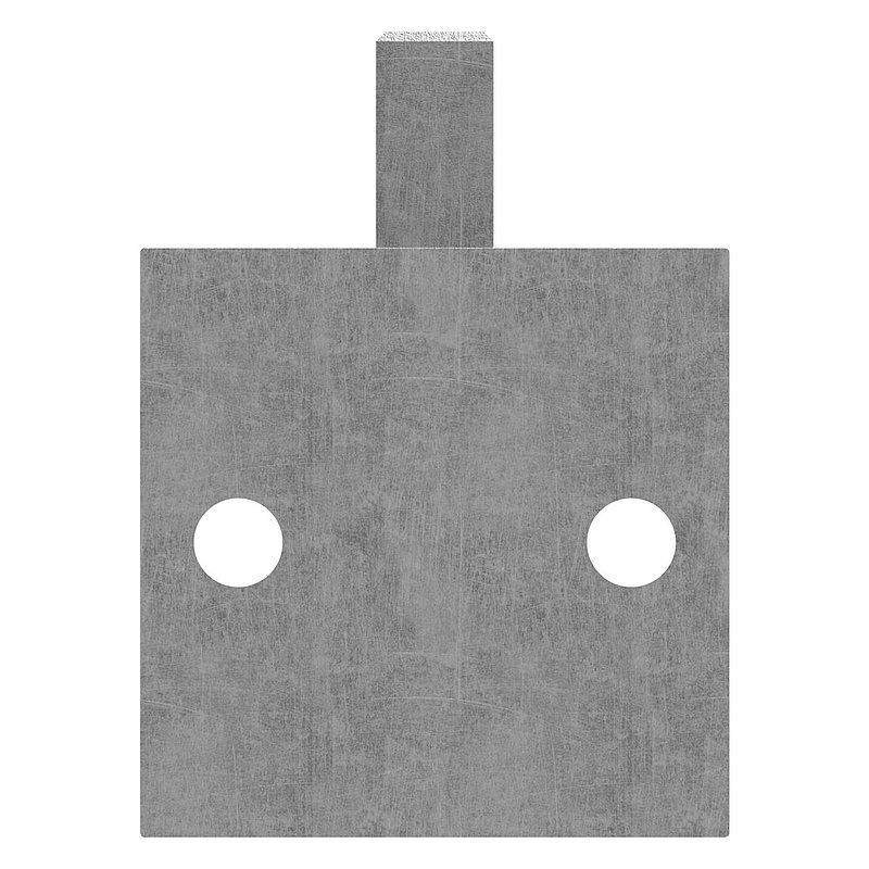 Handlaufträger mit Ronde 60x60x4mm