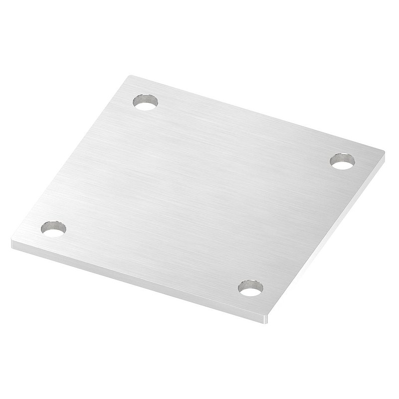 Ankerplatte, 150x150x6mm, mit Längsschliff, V2A
