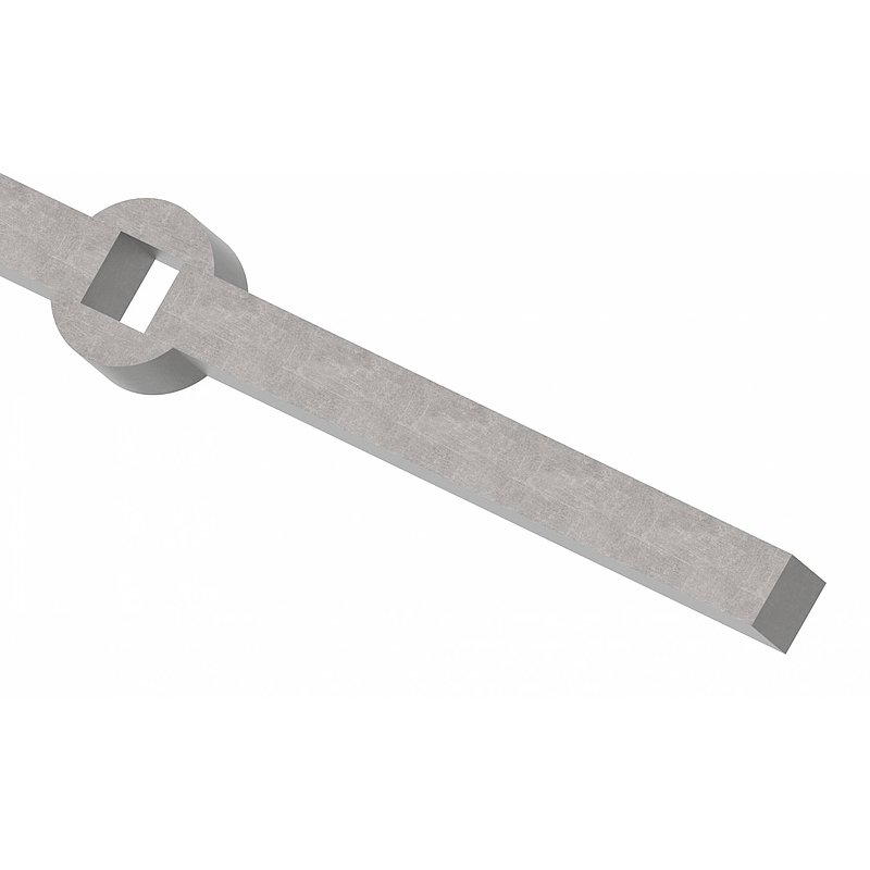 Lochleiste S235JR, 18x18mm, Lochabstand 126mm, 2000mm