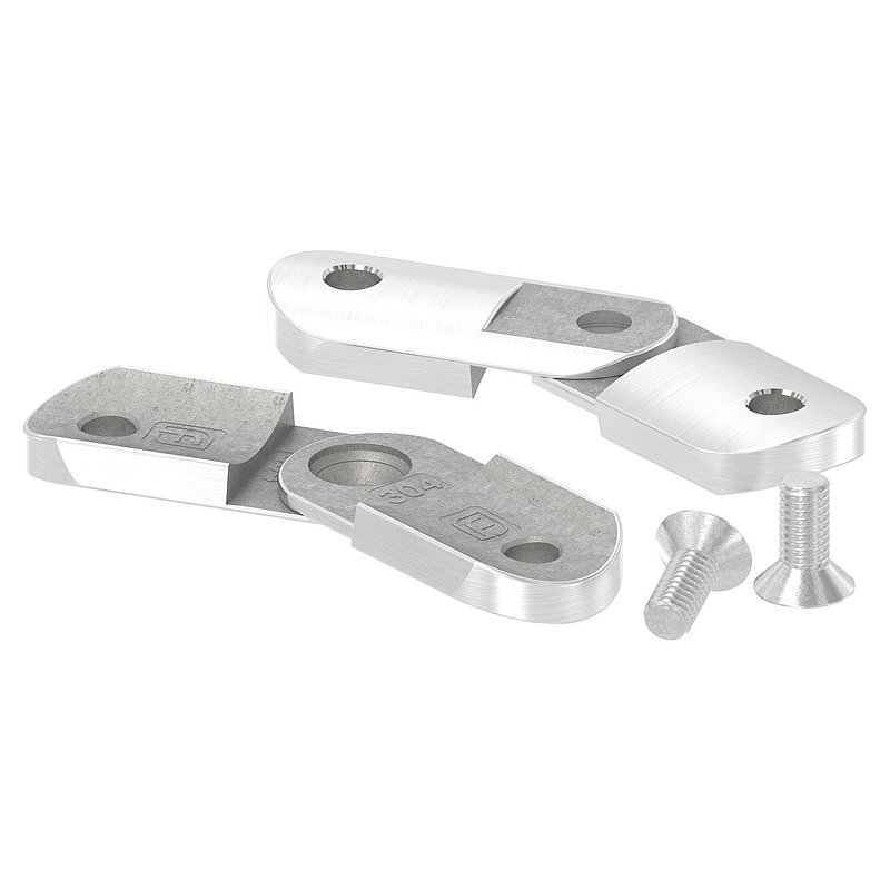 Handlaufanschlussplatte verstellbar, 42,4mm, V2A