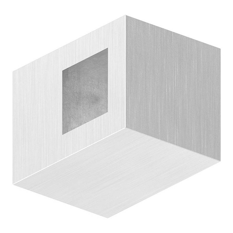 Querstabhalter, gerader Anschluss, 12x12mm Vierkan