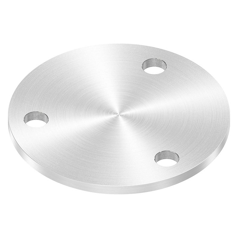 Anchor plate Ø 120x6mm, with round grinding, AISI304