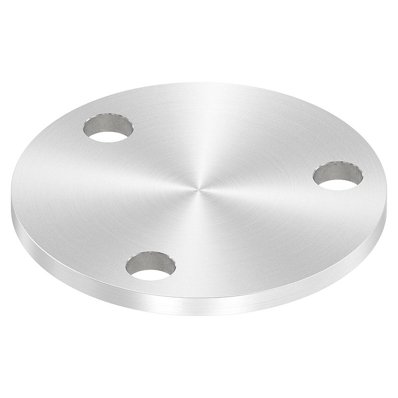 Anchor plate Ø 100x6mm, with round grinding, AISI304