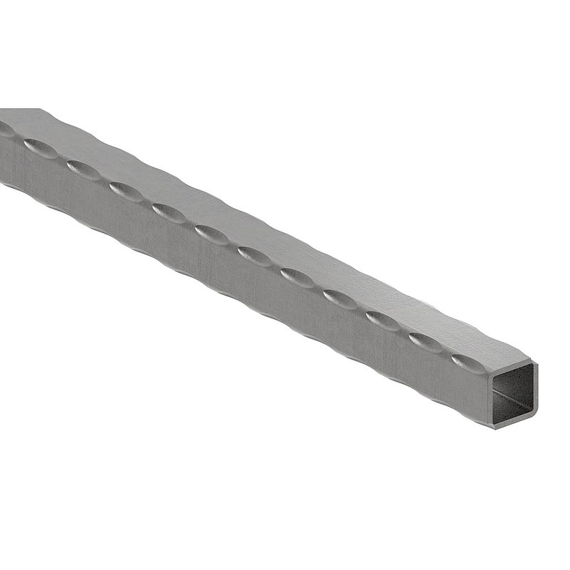 Quadratrohr 20x20x2,0mm, L: 6000mm, gehämmert