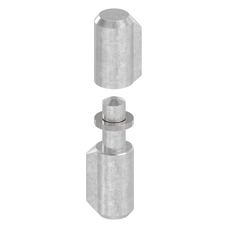 Weld-on strap, L: 40mm, with fixed pin, AISI304