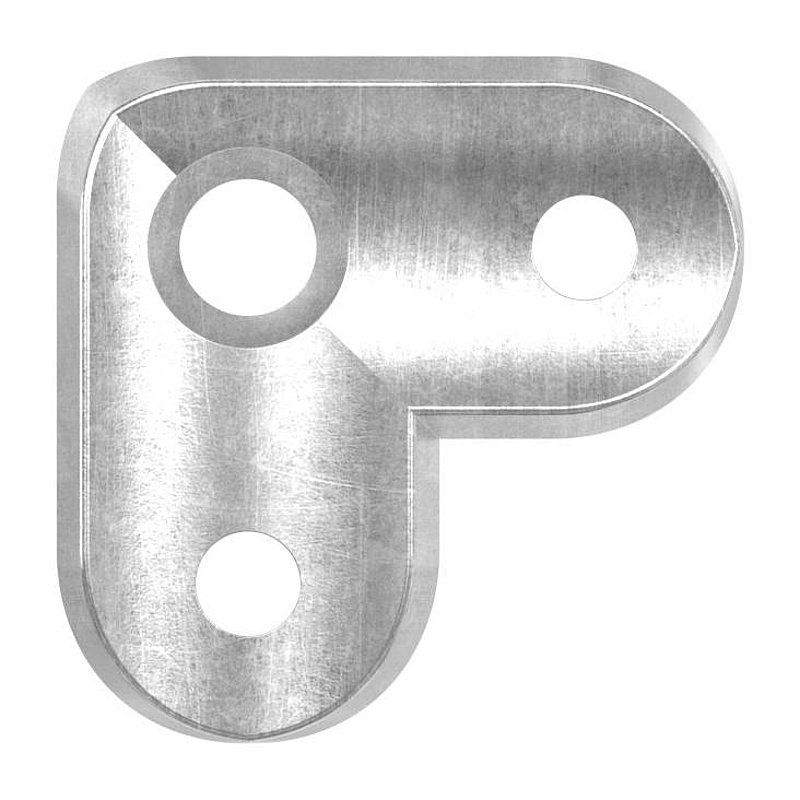 Handrail connection plate S235JR, pipe connection 42.4mm, 90°