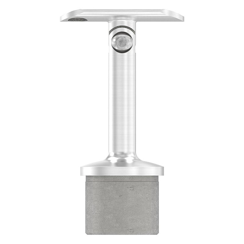 Tube end plug with joint and plate, for 42.4x2.5mm, AISI304