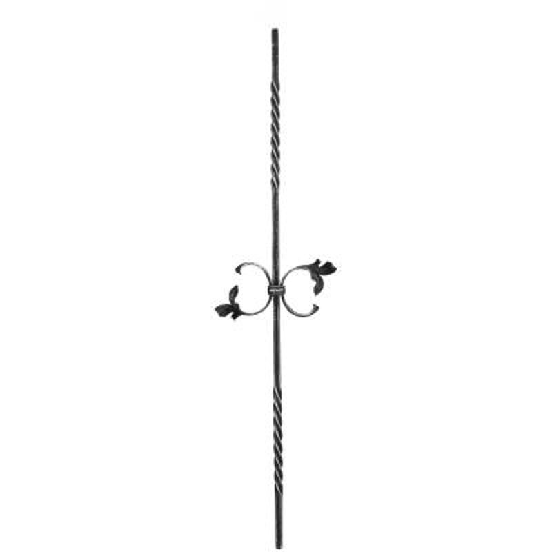 Zierstab 12x12mm, gerillt, Barock, H: 900mm