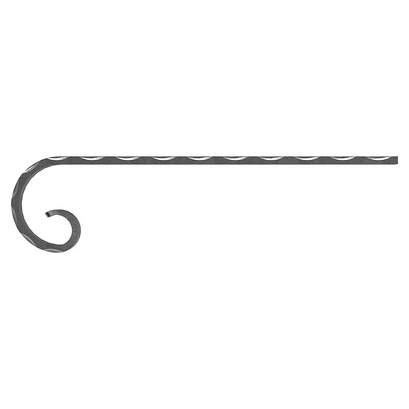 Handlaufanfänger, 40x8mm, gerollt