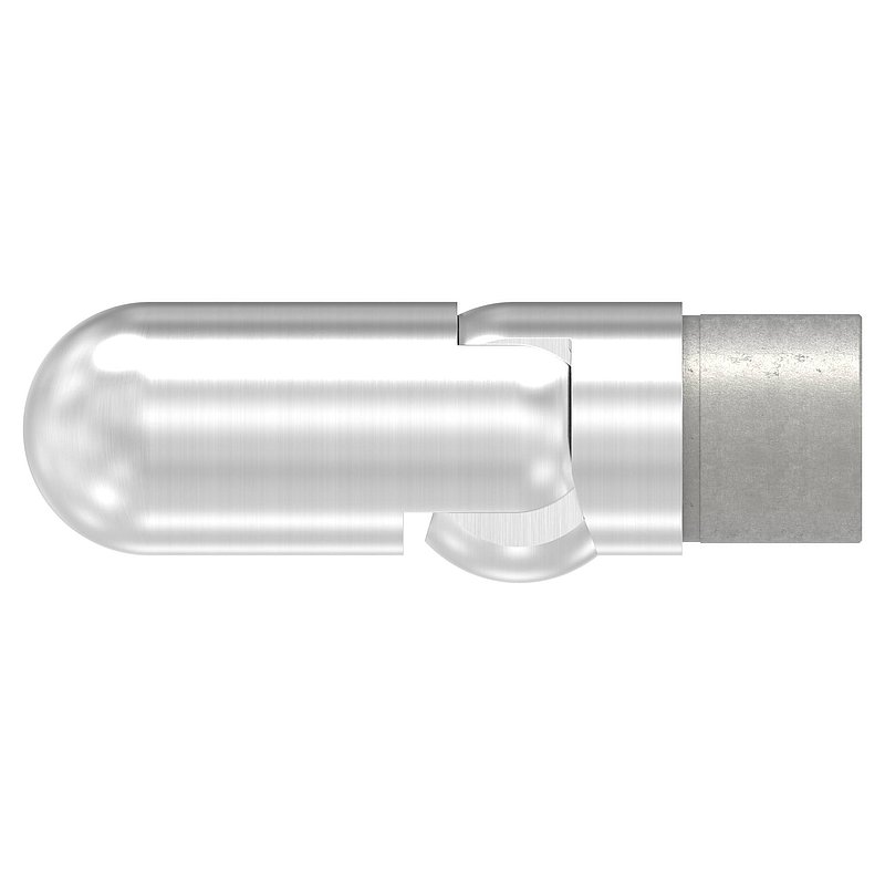 Joint piece left, for tube 42.4x2.0mm, AISI304