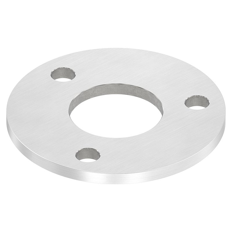 Ankerplatte Ø 100x6mm, mit Längsschliff, V4A
