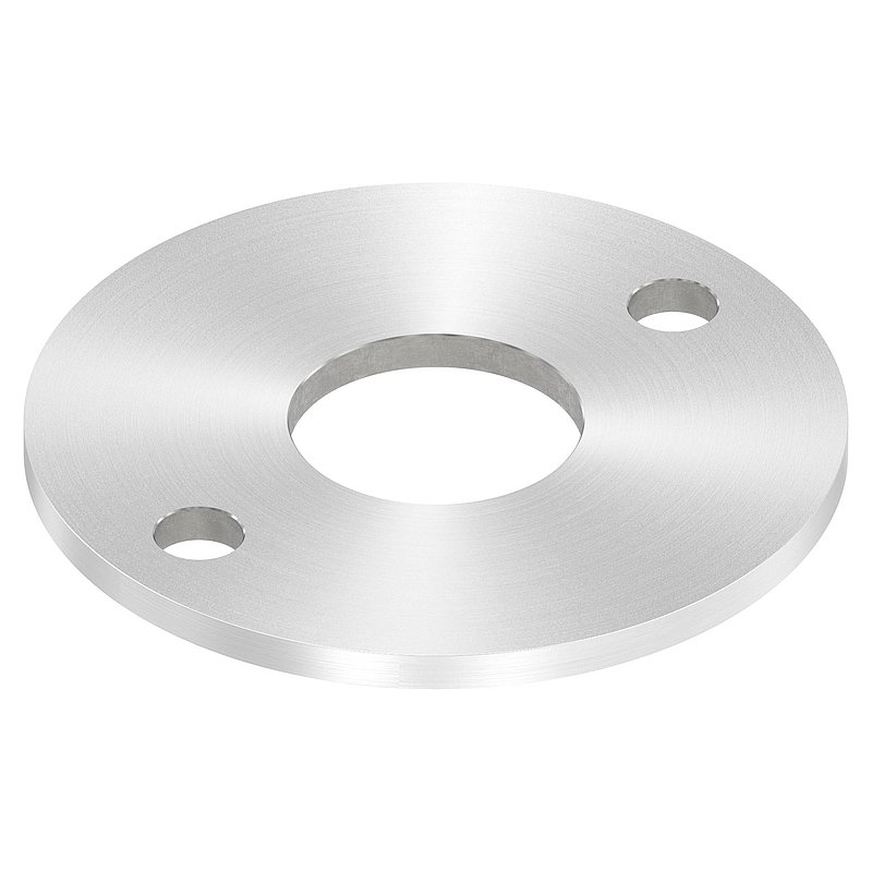 Plaque d'ancrage Ø 120x6mm, avec ponçage circulaire, V2A
