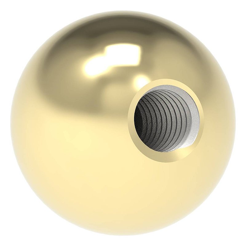 Boule laiton pleine Ø 15mm avec M5