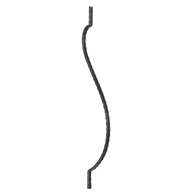 Korbgitterstab 20x12mm, gehämmert, H: 1000mm