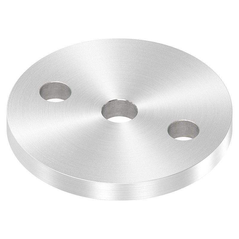 Anchor plate Ø 80x8mm, with bevelled edge and chamfer, AISI304