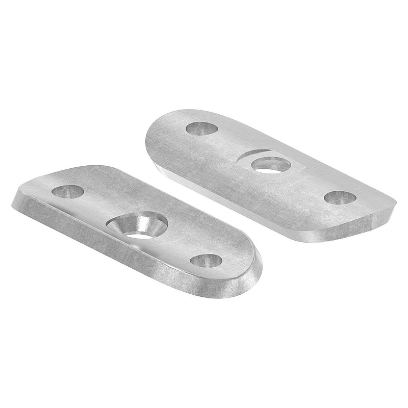 Handlaufanschlussplatte S235JR, Rohranschluss Ø 42,4 - 48,3mm